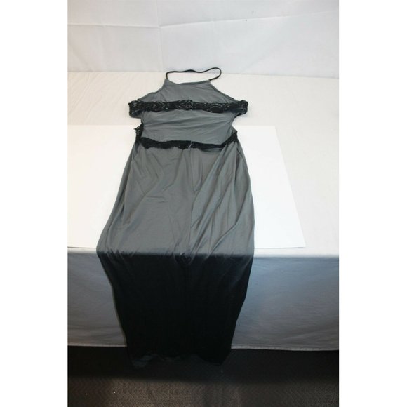 Black Mermaid Dress Sheath Retro Floral Lace Long Dress Medium - Picture 5 of 6